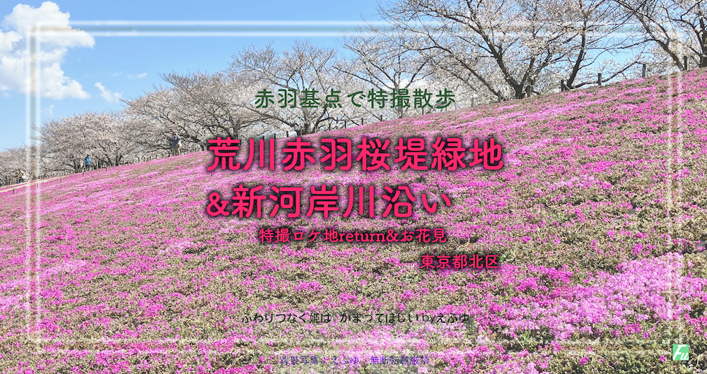 北区立荒川赤羽桜堤緑地と新河岸川沿い 東京都北区 特撮ロケ地return &お花見2025